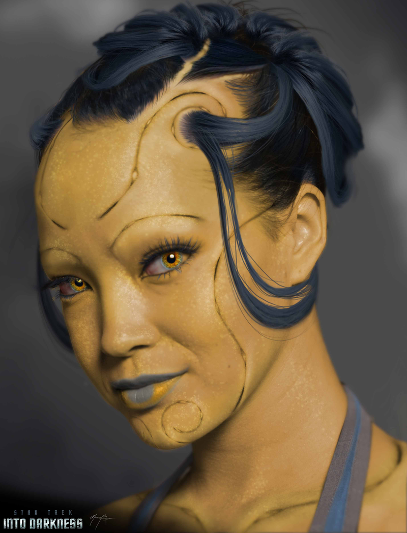 Illustration for article titled See the alien ladies who nearly joined Kirk's threesome in Star Trek 2